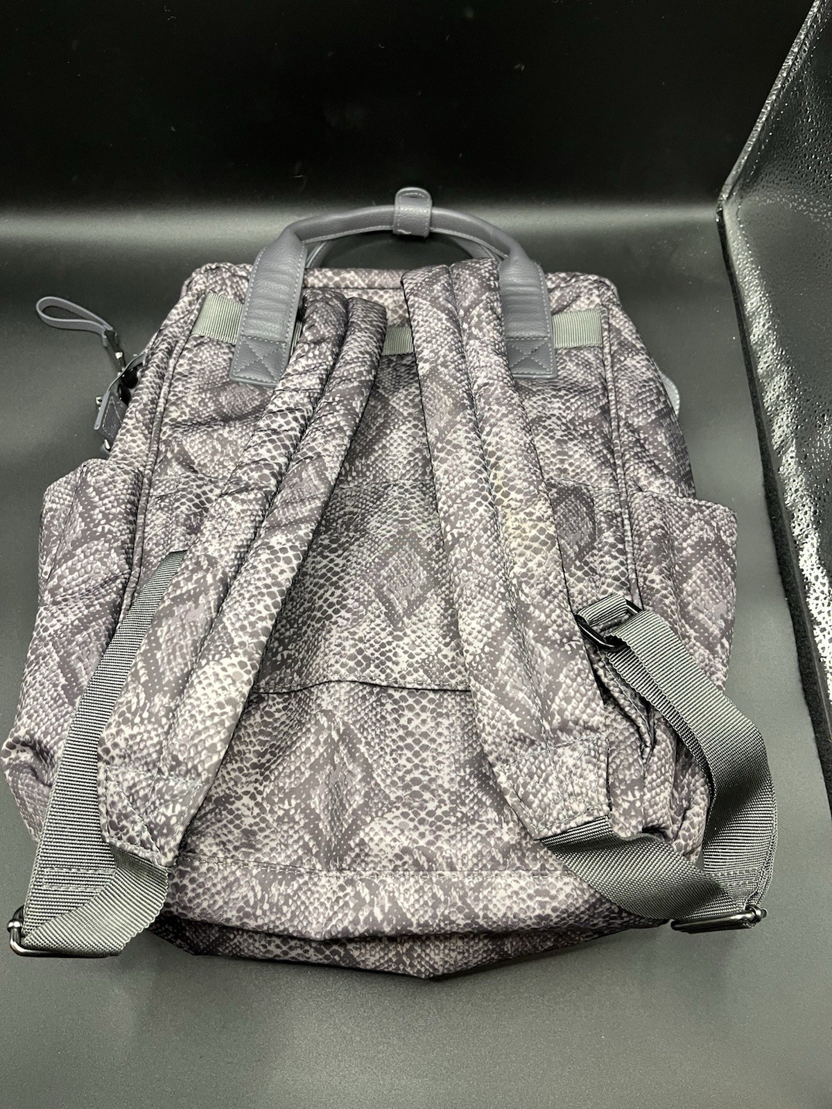 Baggallini Soho Backpack Light Grey Python Print - image 2