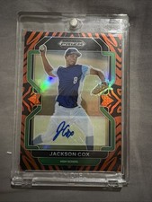 2022 Panini Prizm Draft Picks Jackson Cox Tiger Prizm Auto /25
