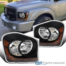 Headlights Fits 2004-2006 Dodge Durango Black Head Lamps Leftright Pair 04-06 Headlights Fits 2004-2006 Dodge Durango Black Head Lamps Leftright Pair 04-06