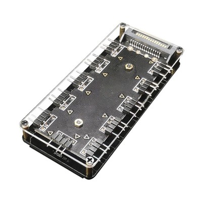 10 Ports RGB Fan HUB PC Computer Desktop 5V 3PIN ARGB Extension Splitter6016