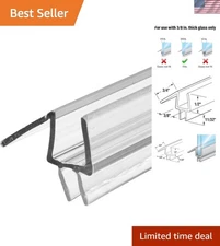 Frameless Shower Door Bottom Seal for 3/8 In. Thick Glass Doors – Stop Shower...