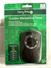 Merry Brite Outdoor Mechanical Timer Christmas Lights & Decorations All Weather