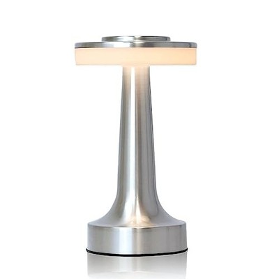 LEROXO PORTABLE METAL DESK LAMP,3 COLOR TOUCH SENSOR CONTROL CORDLESS - SLIVER