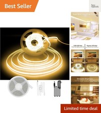 COB LED Strip, 16.4 ft Warm White LED Strip Lights, Dimmable LED Light Strip ...
