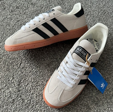 adidas Handball Spezial Suede Trainers Beige/Black Gum Sole UK 5 EU 38