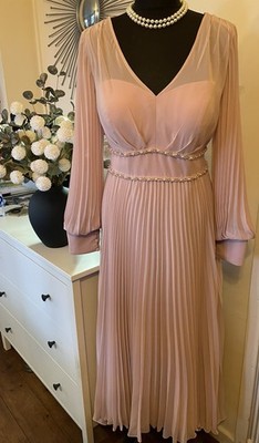 Atemberaubendes John Charles 66412 wunderschönes rosa Chiffon Kleid Gr. 12 neu