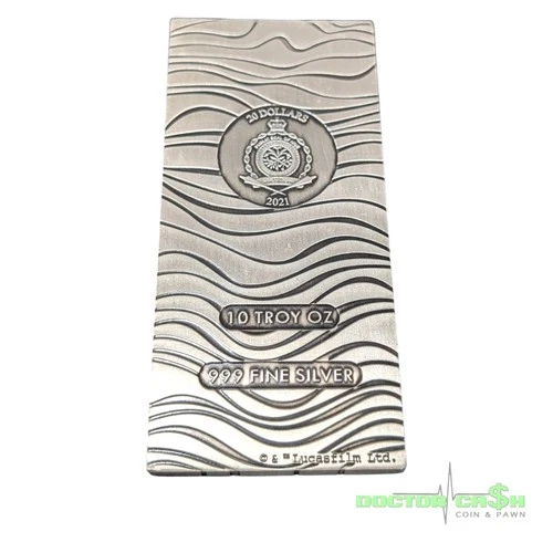 STAR WARS MANDALORIAN  BESKAR NIUE 2021 10 Troy Oz 999 Fine Silver Bar
