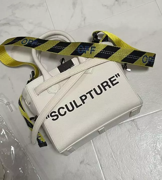 off white sculpture crossbody bag