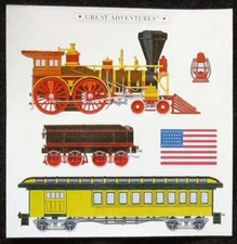 Mrs Grossman 6x6" Great Adventure 'Trains / Locamotive' Sticker Sheet (Retired)