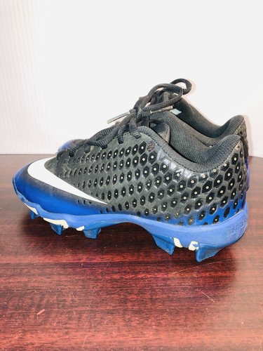 NIKE Vapor Youth Baseball Soccer Cleats Black Blue 2Y Fast-flex AQ8151-008 Sz 2 - Picture 3 of 14