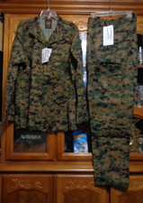 USMC MARPAT Uniform WOODLAND SET Combat Shirt Pant LARGE LONG NEW WITH TAG LL