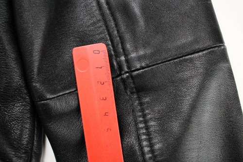 LEVI'S Jacket Women's XS Leather Asymmetrical Zip Notch Lightweight Black - Picture 21 of 24