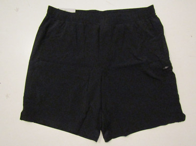 Mondetta Mens Black Stretch Sweat or Swim Shorts Mesh Liner Sz Large NWT