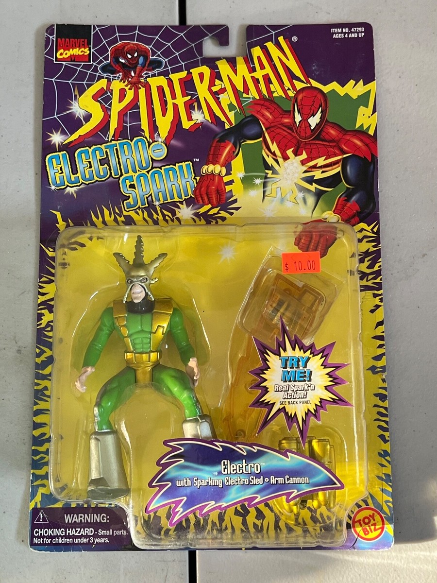 スパイダーマンElectro-SPARK 4体セット☆1997年製☆美品 Marvel Spider-man Electro-spark Electro Action Figure ToyBiz