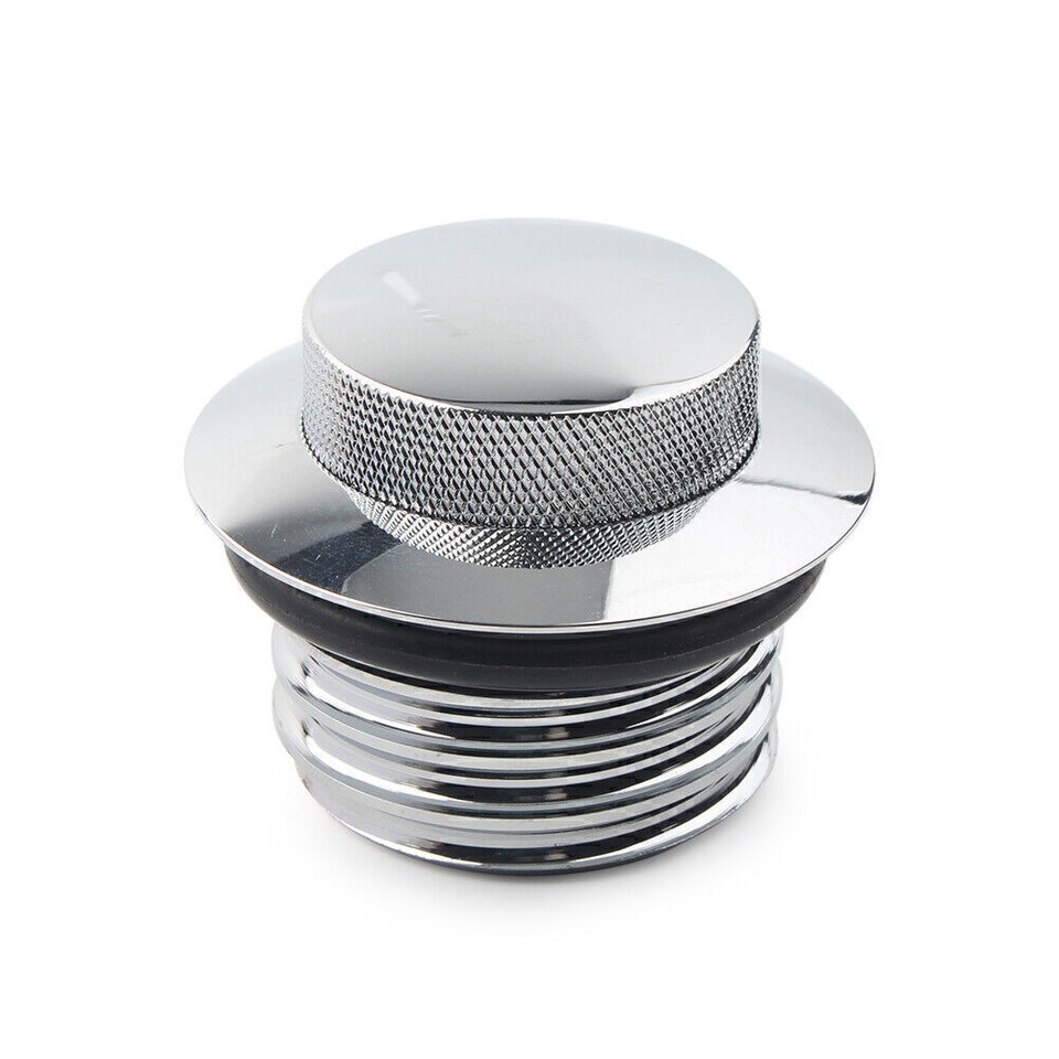 Chrome Flush Pop Up Reservoir Gas Cap Vented Fuel Tank Screw Fit Harley