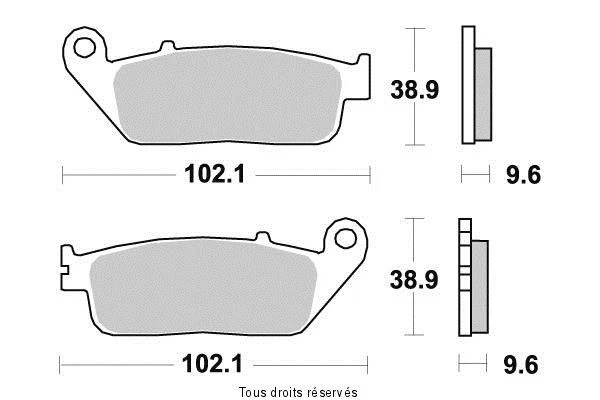 Plaquette Frein AV FERODO - Honda - NTV 650 Revere 88/94 - VT 600 C Shadow 94/05 - Photo 3/4