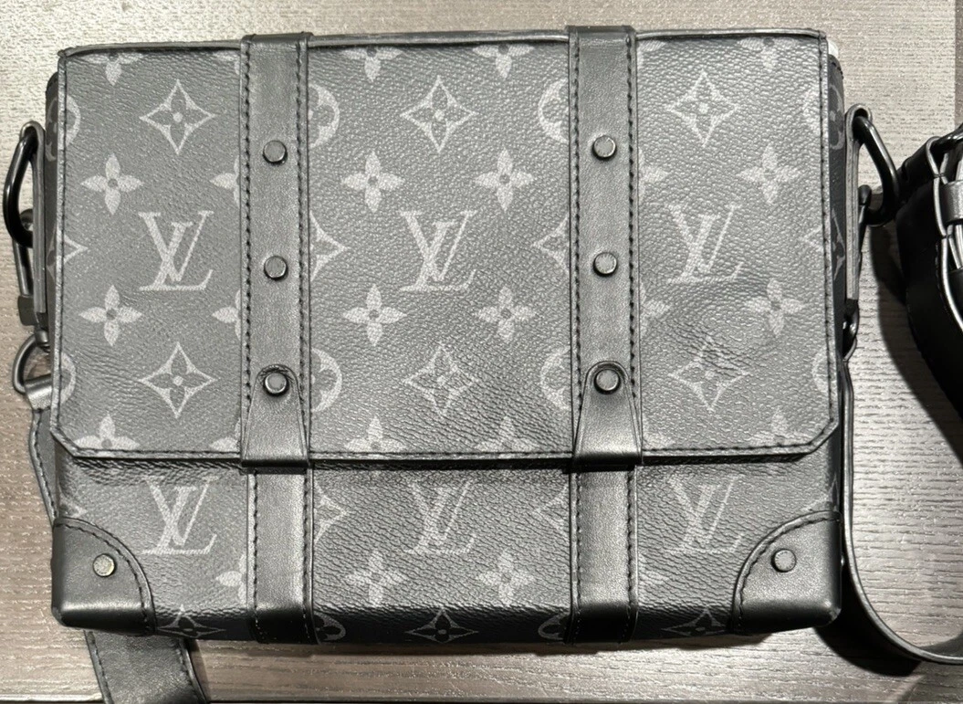 Louis Vuitton Black Trunk Messenger Monogram Eclipse M45727 | eBay