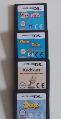 4x DS Konvolut  Kochkurs - Dogz - Cats 2 und Cats - Püppy Shop und Dogs Palace