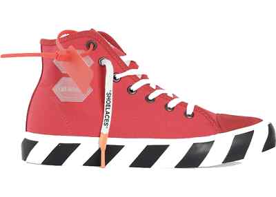 OFF-WHITE Vulcanized Hi Striped Red Size 11.5. OMIA110R19C210352098