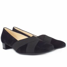 Peter Kaiser "Palia" Women's Black Suede Court Shoes, Plus Fit, now *REDUCED!*