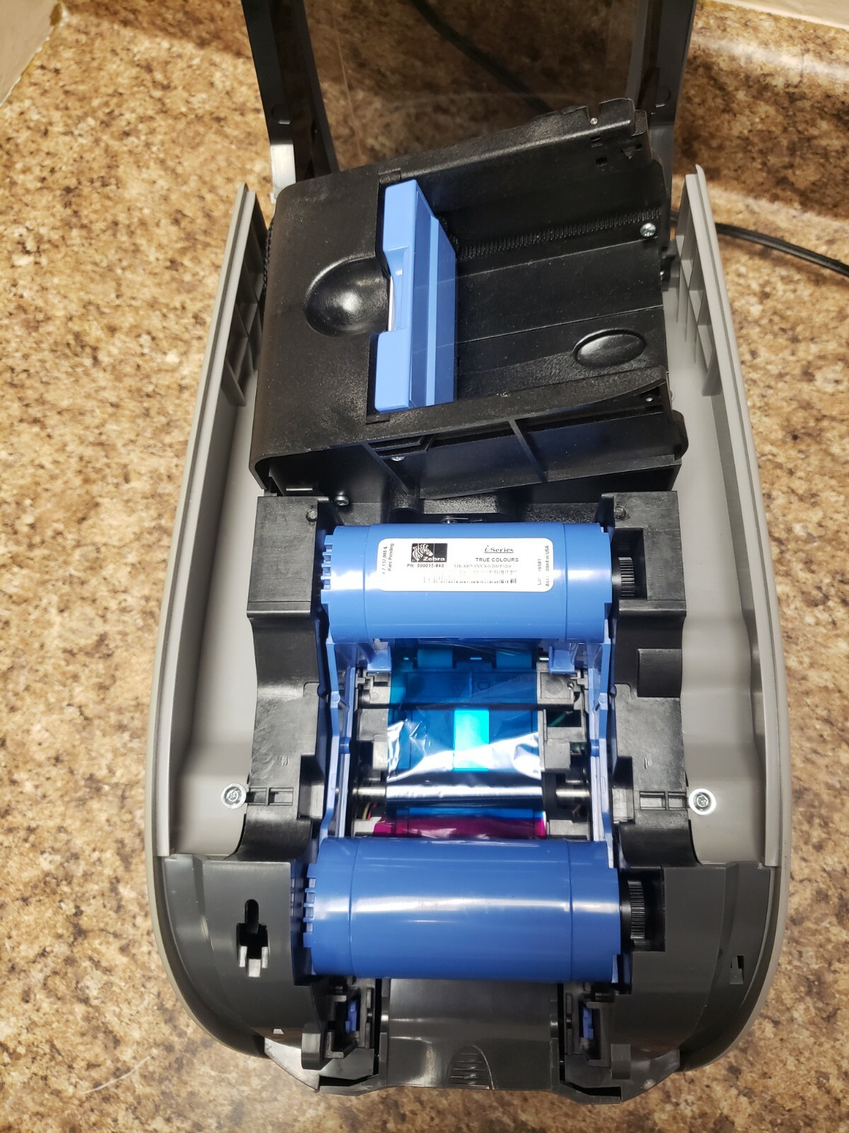 Zebra P110I ID Card Thermal Printer USB and Network Read Description eBay