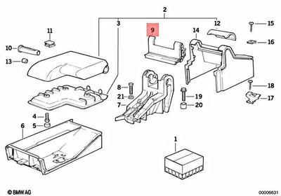 Genuine BMW E36 320i 323i 328i M3 3.2 Coupe Sedan Console Cover  
