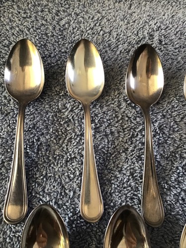 Reed & Barton Spoon Lot Silver Plate DEMITASSE Triple X CLASSIC STYLE Set 12 - Picture 4 of 9