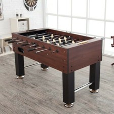 Foosball Soccer Table 55  x54  x34  Indoor Game 1"Wood Mahogany Finish Steel Rods