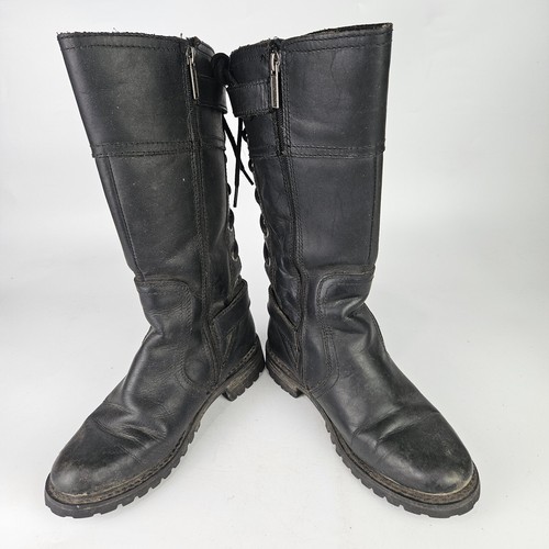 Harley Davidson Alexa Back Lace Leather Boots D85167 Biker Goth Women's Size: 8M - Picture 4 of 6