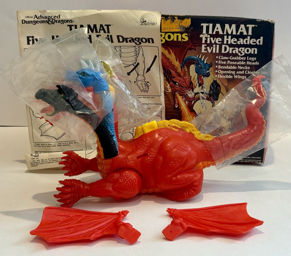 Vintage LJN D&D Advanced Dungeons & Dragons Figure: Tiamat Dragon