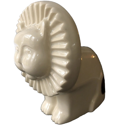 Harris Potteries Lion Chicago White MCM Art Pottery Chicago Vtg Cat USA Ceramic - 第 1/12 張圖片