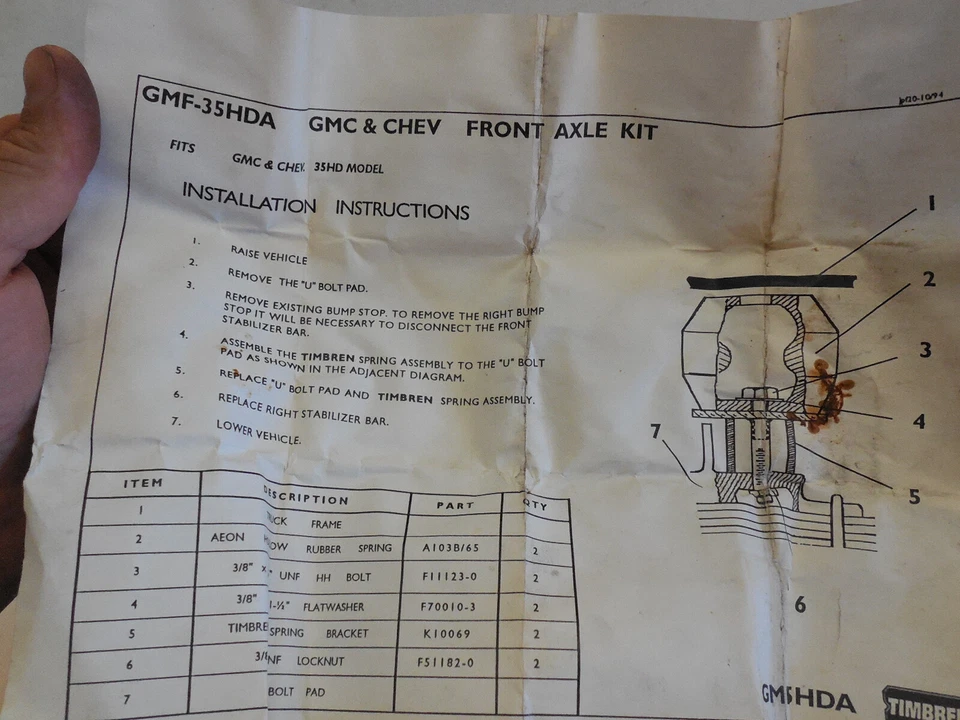 Timbren para Chevrolet 3500 GMC C3500 cabina chasis tope de parachoques delantero GMF35 HDA Foto 4 de 4