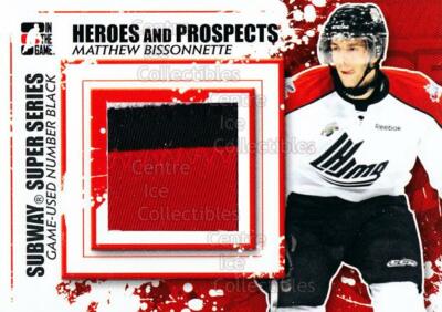 2011-12 ITG Heroes and Prospects Subway Number Black #1 Matthew Bissonnette