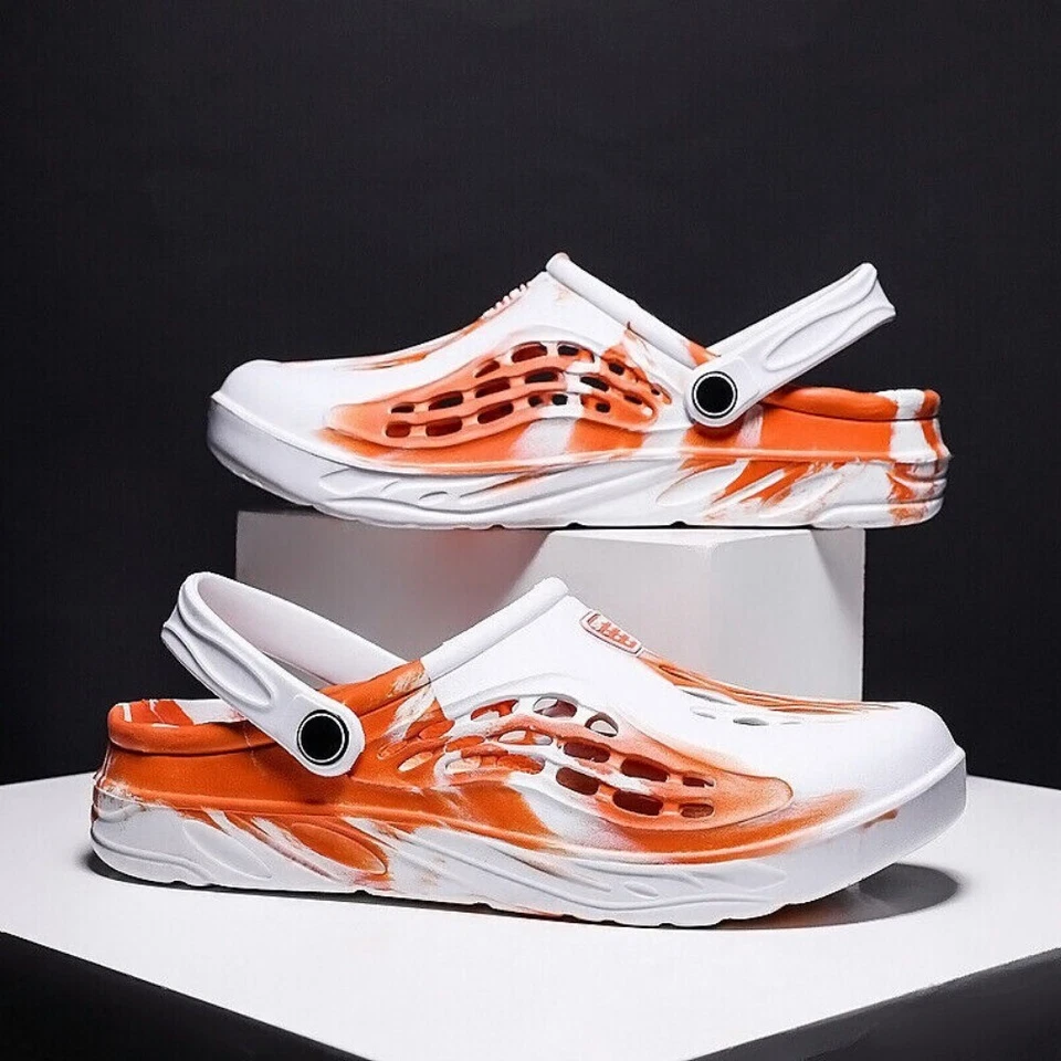 Hombres Sin cordones Jardín Mulas Zuecos Sandalias Deportivas Agua Playa Zapatillas Zapatos Talla EE. UU. Foto 3 de 4