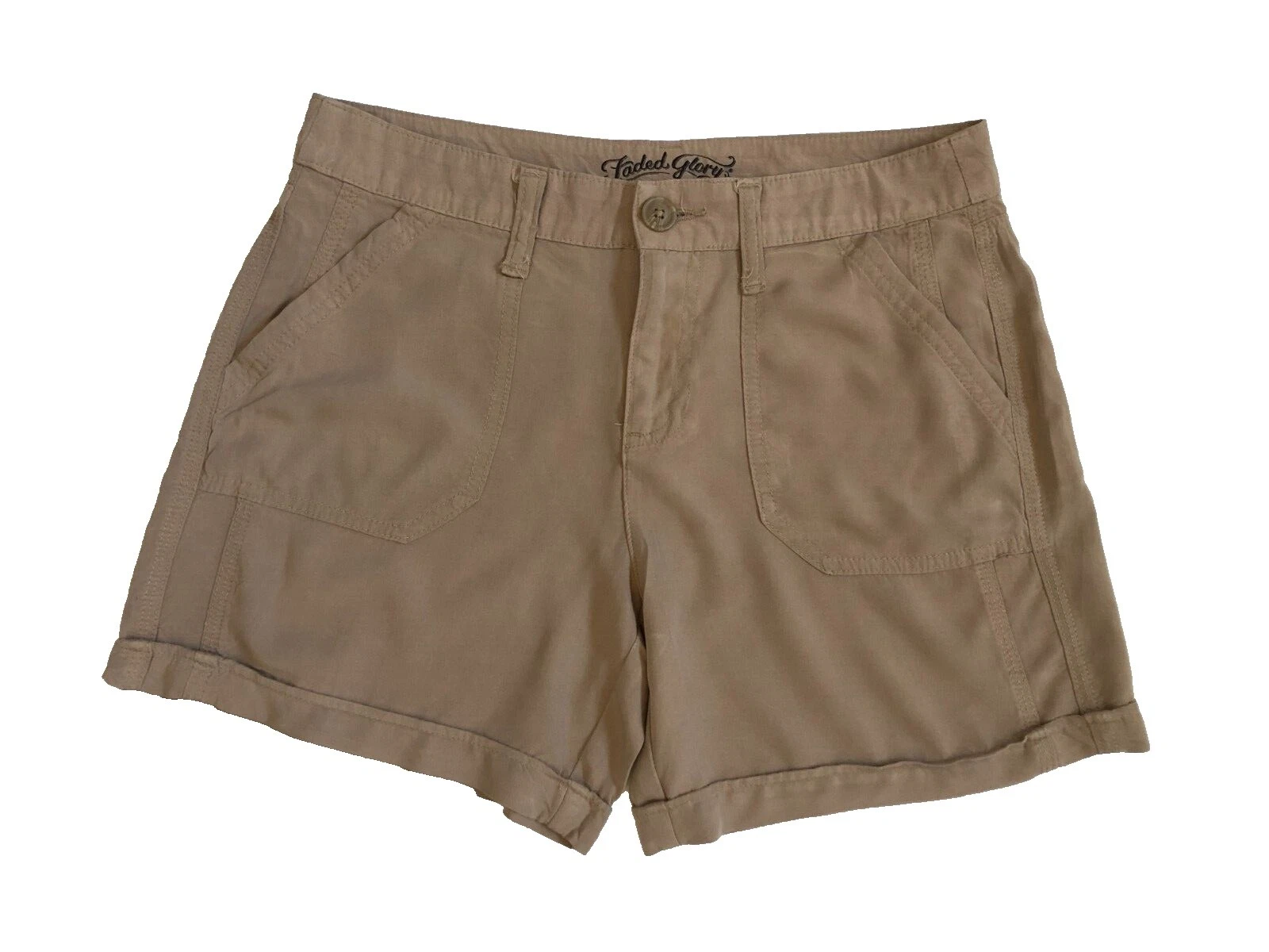 Pantalones cortos cargo de algodón Faded Glory para Mujeres