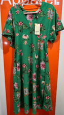 Yumi Green Floral Kimono Midi Dress, NEW, Size 10, RRP £50, B160/3752