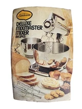 1975 SUNBEAM Deluxe Mixmaster Mixer Recipe Book Cookbook MCM Kitchen Paperback