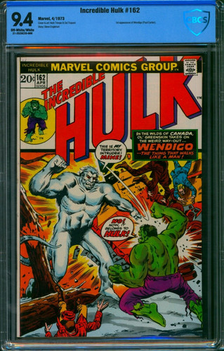 Incredible Hulk #162 🌟 CBCS 9.4 🌟 1st App of the WENDIGO! Marvel Comic 1973
