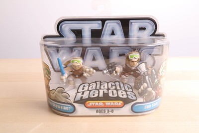 Star Wars Galactic Heroes Luke Skywalker & Han Solo Figures - 2006