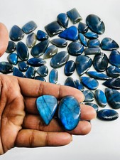 Natural Labradorite Blue Flashy Mix Shape Cabochon Loose Gemstone Wholesale Lot