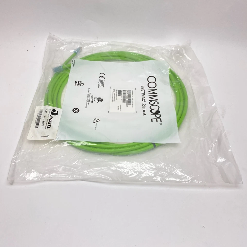 GigaSPEED X10D 360GS10E Solid Plenum Cordage Modular Patch Cord, LightGreen 14ft - Image 3 of 4