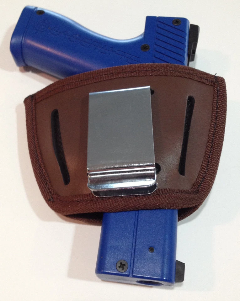 Kel-Tec P-3AT Inside IWB Outside OWB Waistband Gun Holster | Brown Leather - Image 2 of 4