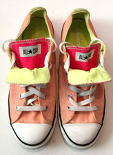 Converse All Star sneakers youth size 5 orange double tongue pink yellow