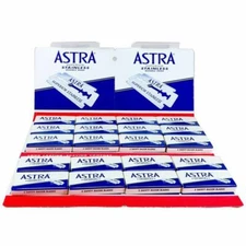 100 Astra Double Edge Safety Razor Blades - Superior Stainless - Made In Russia