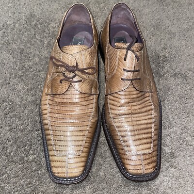 Mezlan Platinum Genuine LIZARD Size 11 Men display picture 2