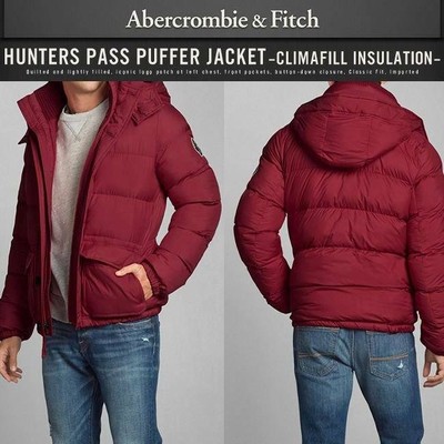abercrombie red puffer jacket