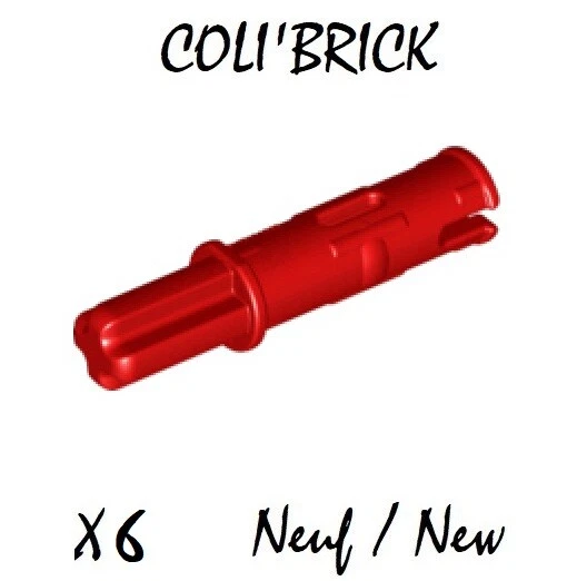 Lego 11214 - 6x Axe connecteur / Technic Axle 1L with Pin 2L - Rouge / Red - NEW - Photo 1/1