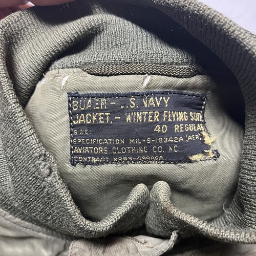 Vintage Military G-8 Bauer US Navy Bomber Tanker Jacket Winter Flying Suit WEP - Picture 2 of 14