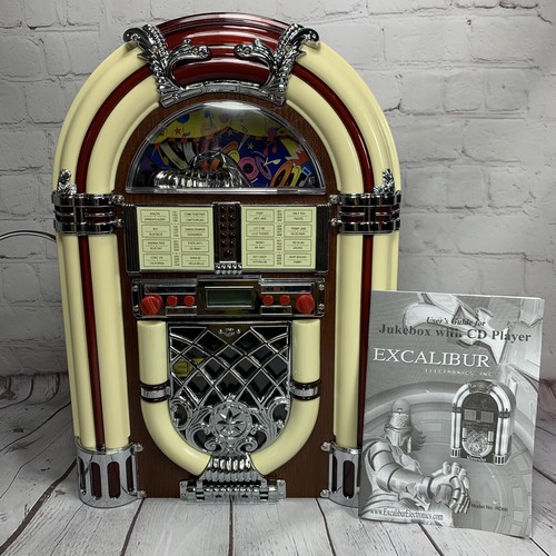 JukeBox Tabletop MP3 AM/FM Radio Retro 50's Classic Excalibur
