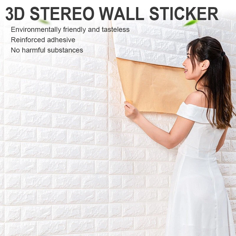 10-100x3D Selbstklebend Tapeten Steinoptik Wandpaneele Ziegelstein Wandaufkleber - Bild 3 von 4